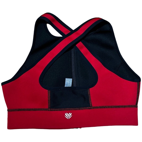 Forever 21 High Impact Crisscross Neoprene Sports Bra – Red – Medium - Picture 2 of 3